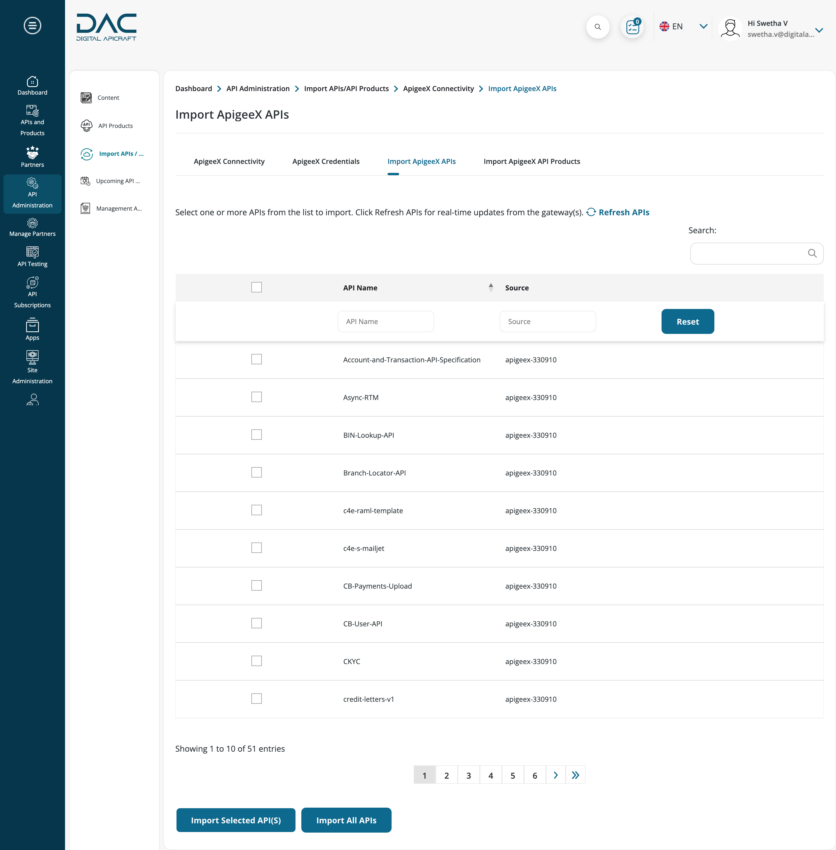 Import Apigeex APIs