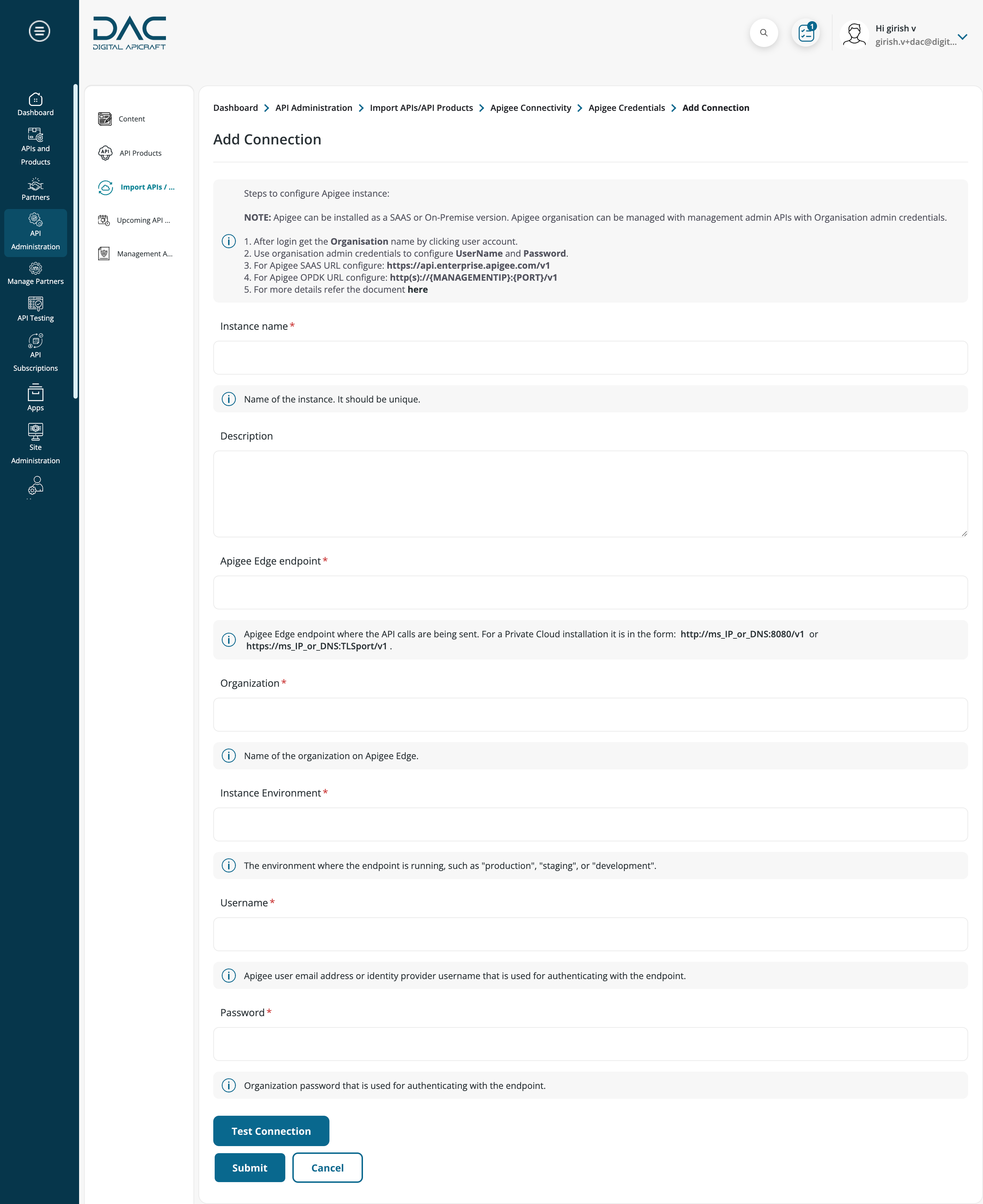 Apigee credentials
