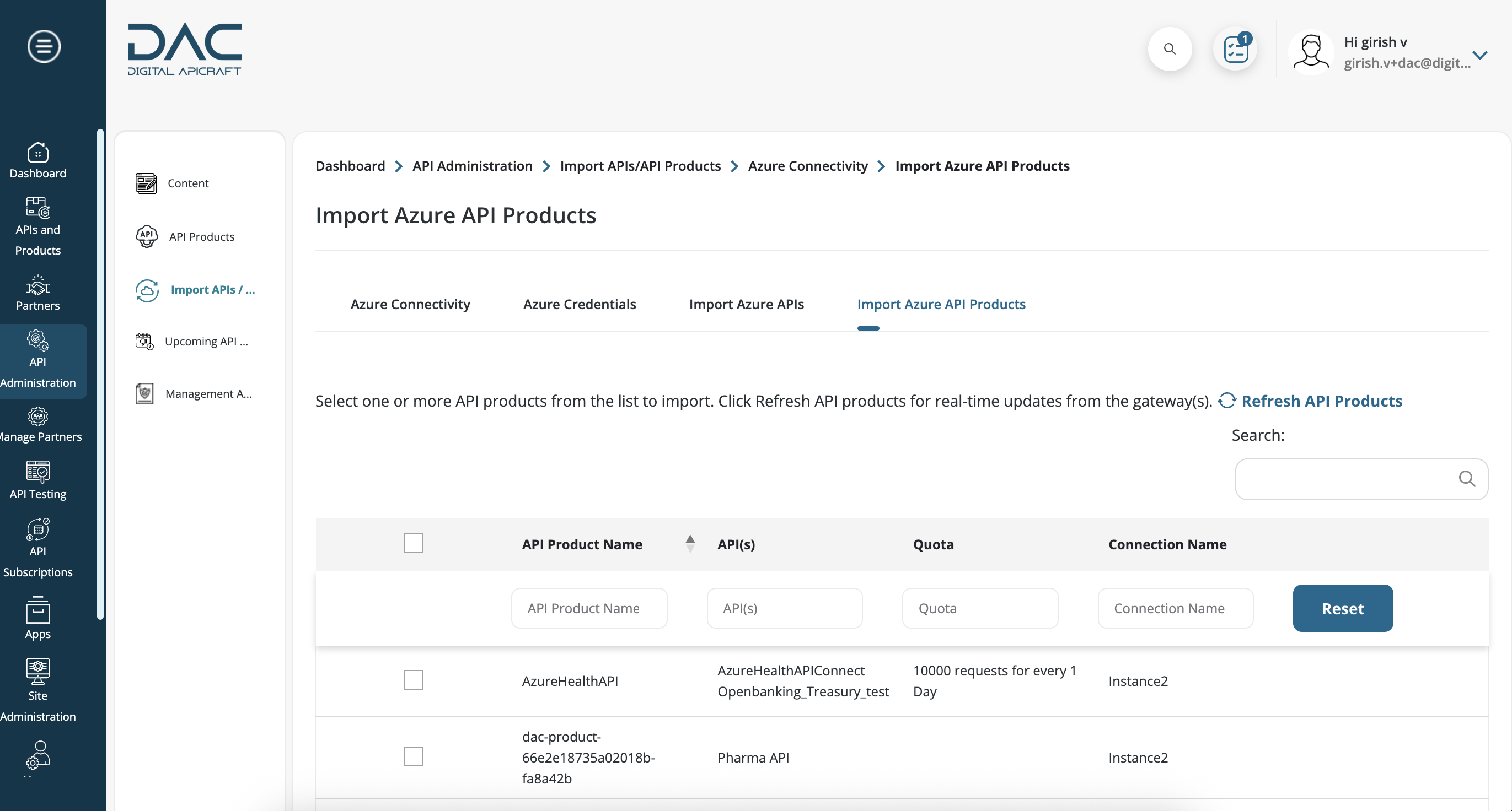 Sync Azure API Product