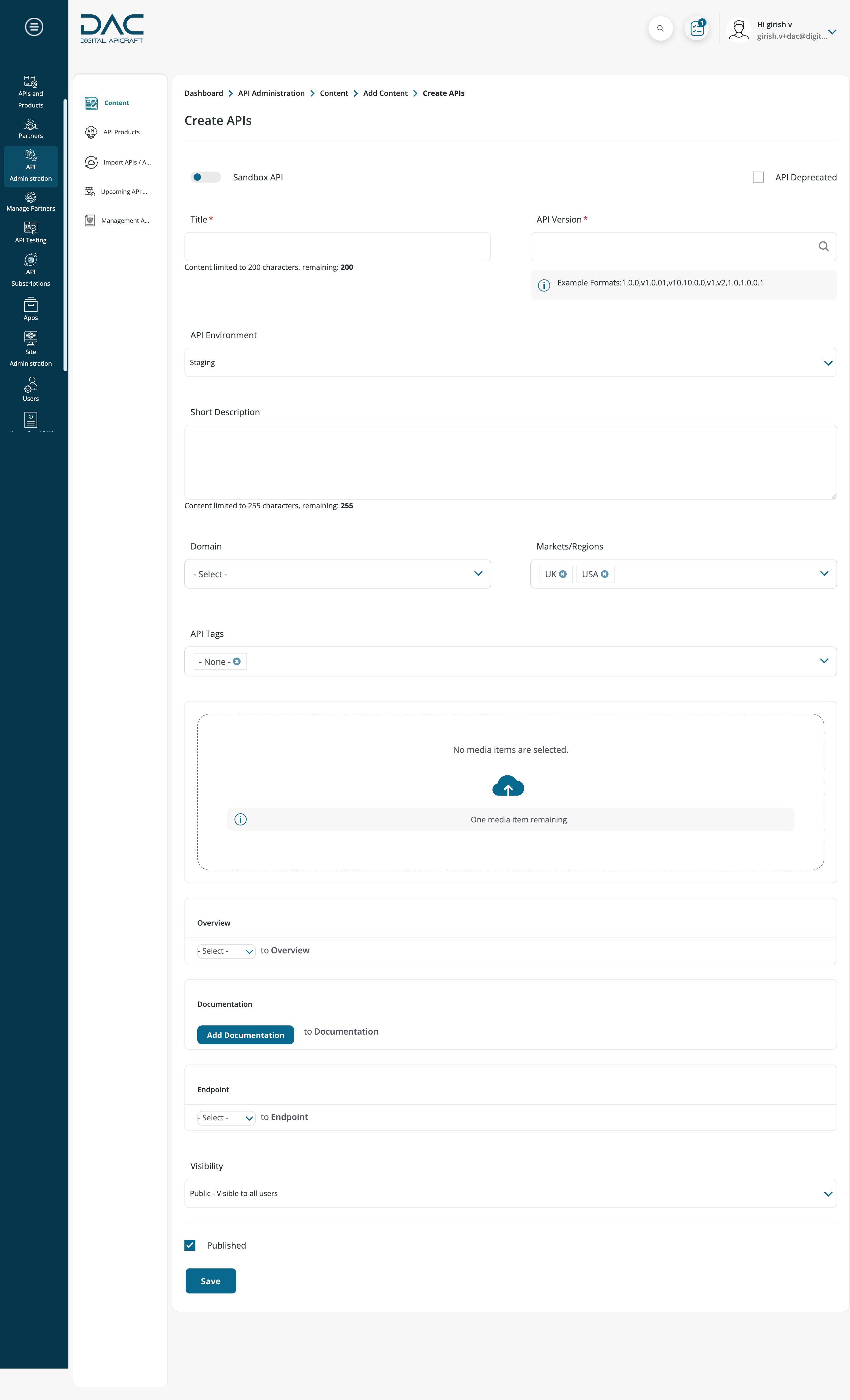 Create APis