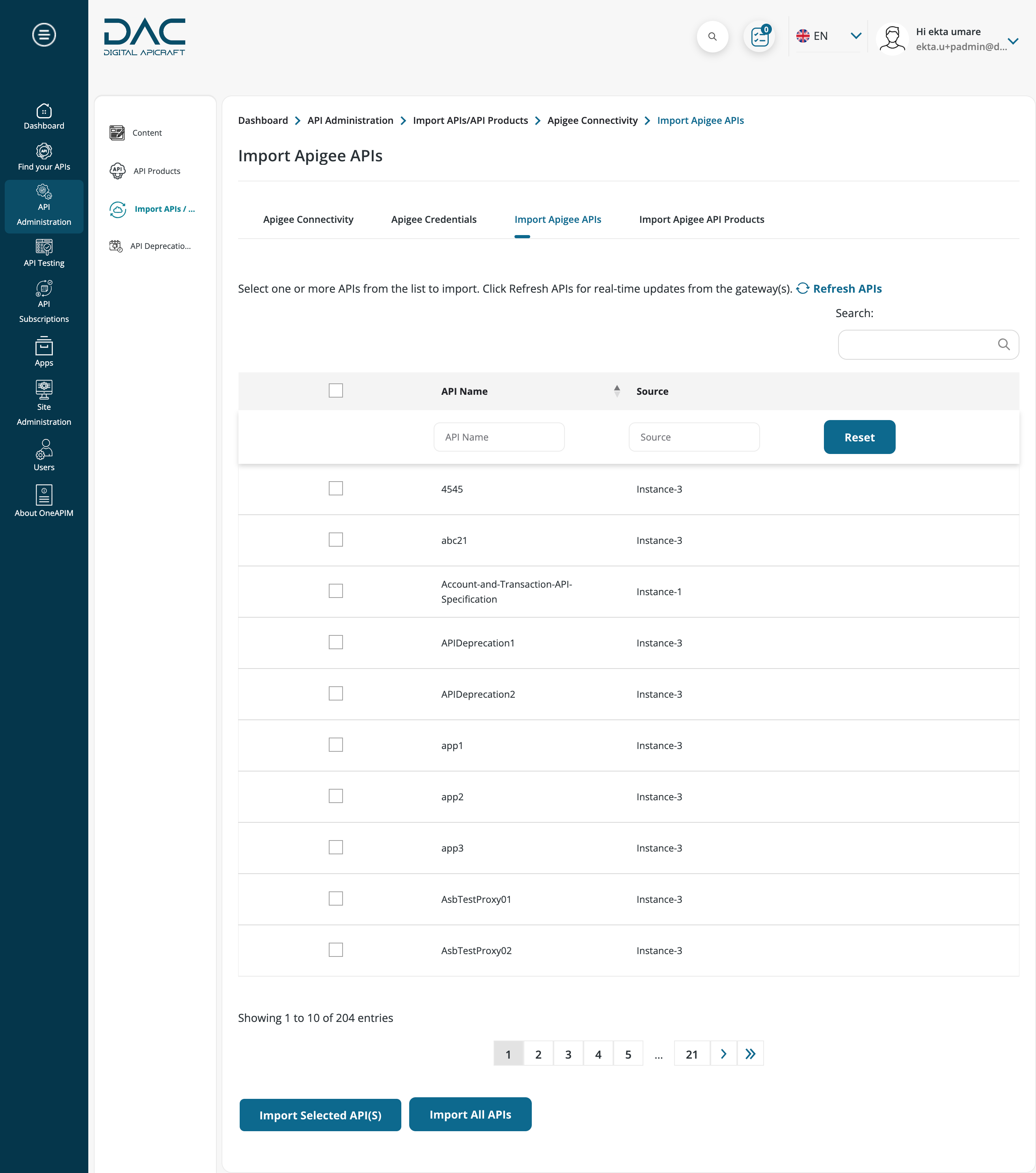 Sync Apigee apis